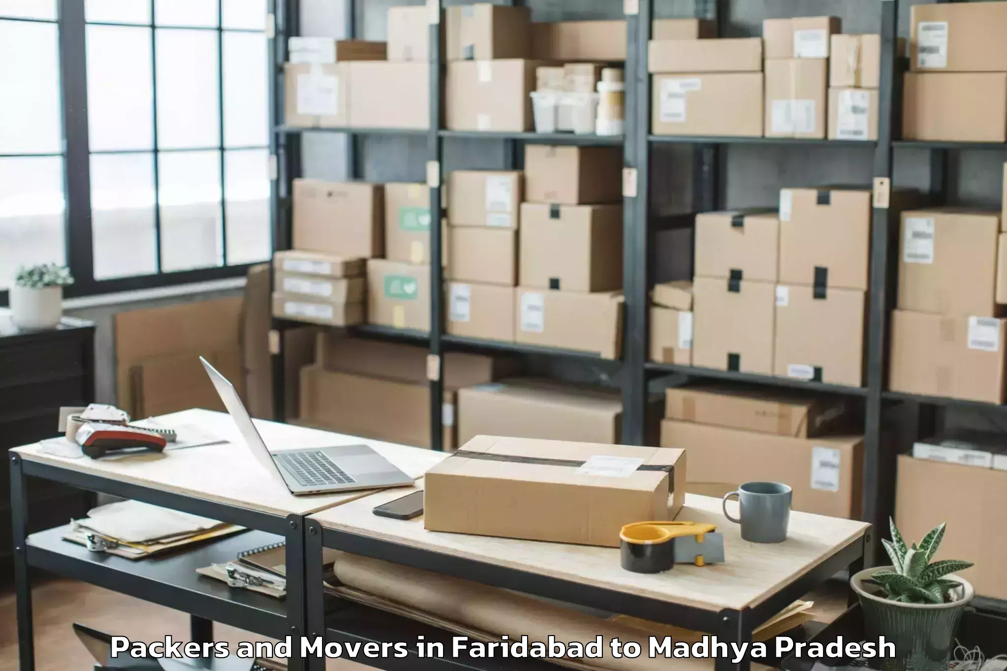 Book Faridabad to Pichhore Packers And Movers Online